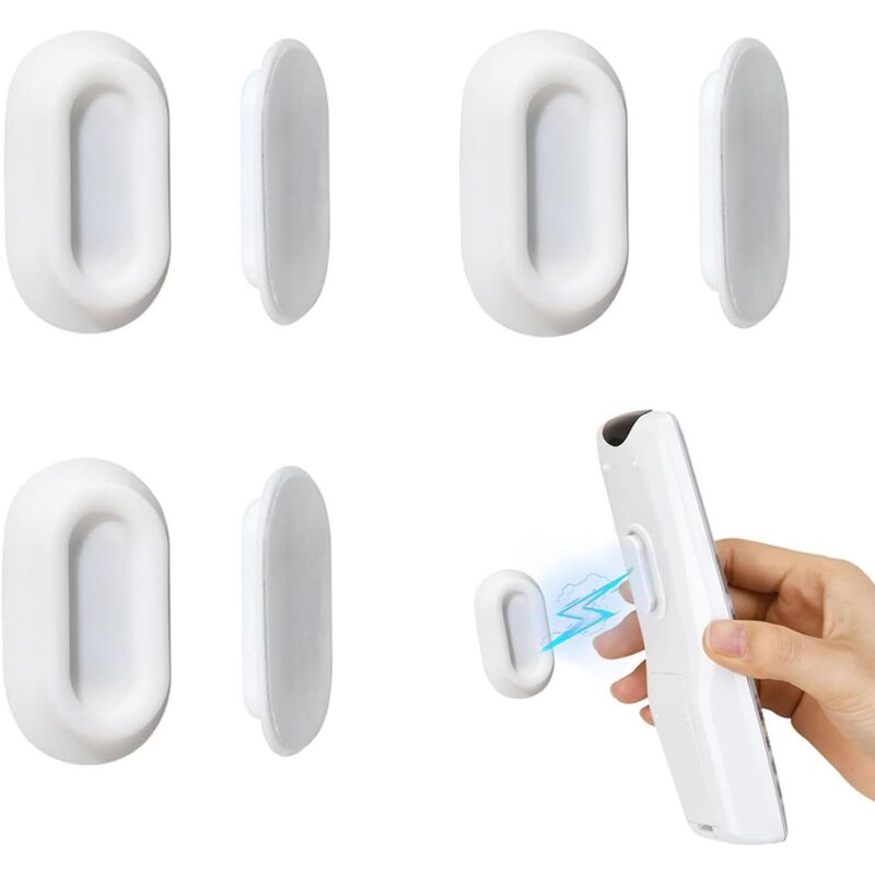 Set mit 3 magnetischen Fernbedienungshaltern, leistungsstarke magnetische Wandhalterung für Fernseher und Ventilatoren mit Kleberückseite