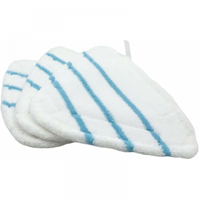 Set mit 3 Mikrofaser-Dampfreiniger-Bezügen, Zubehör, universelle dreieckige waschbare Tücher für Heißspray-Dampfreiniger, weiße