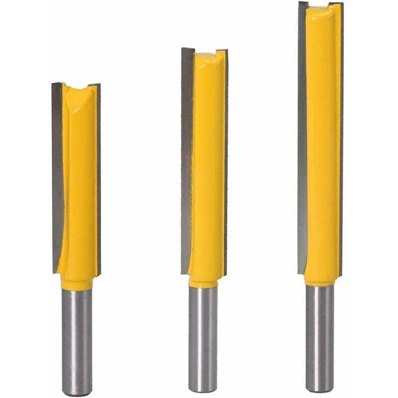 Shining house Stück 8-mm-Schaft, extra lange Fräser, doppelschneidiges gerades Messer, verlängertes Trimmmesser, Trimmmaschinen-Schneidkopf