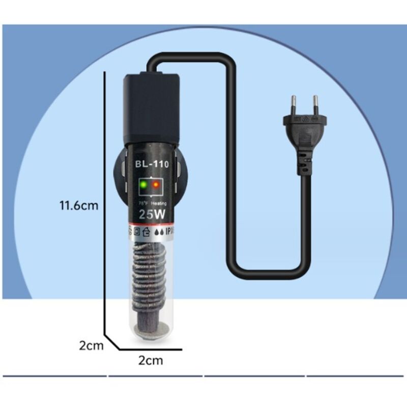 Csparkv - Aquarium-Heizung, 25 w, Mini-Aquarium-Heizung, Heizstab mit Saugnäpfen, 26 ℃/78,8 ℉, explosionsgeschützter Heizstab mit konstanter
