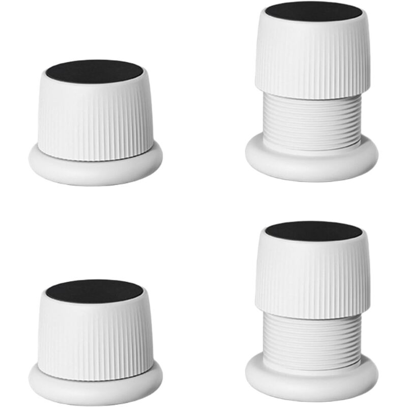 Set mit 4 verstellbaren, rutschfesten Möbelfüßen für Betten, Sofas, Tische und Stühle, höhenverstellbar von 4,1 bis 6,3 cm, Weiß