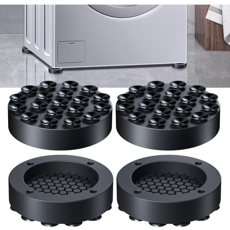 Set mit 4 Vibrationsdämpfern für Waschmaschinen - Antirutschmatten für Waschmaschinen - Antivibrationsmatten - Antirutschmatten für Waschmaschinen