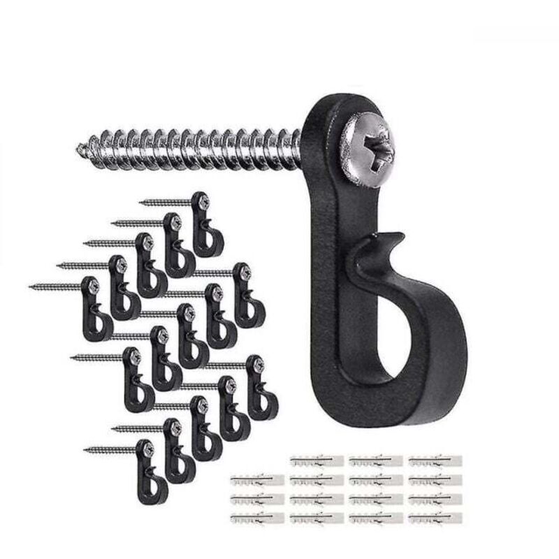 Set mit 40 S-förmigen Haken für Zuhause mit Schrauben für Garage, Neujahr, Außenbereich, einfach zu verwenden.