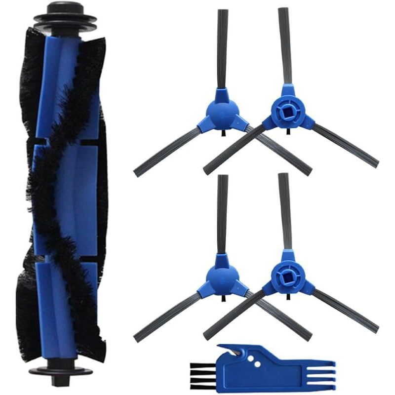 Set mit 6 Hauptseitenbürsten für Kyvol Cybovac E20 E30 E31 EC30MQ Saugroboter, 1 Hauptwalzenbürste, 4 Seitenbürsten