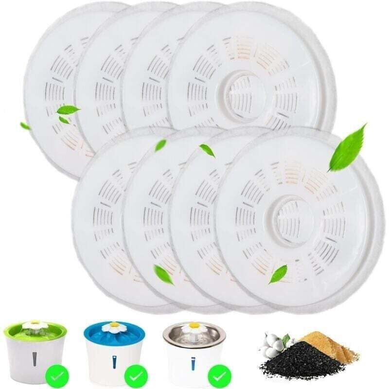 Set mit 8 Filtern für 3-Liter-Katzenbrunnen mit Aktivkohle und Ionenaustauscherharz