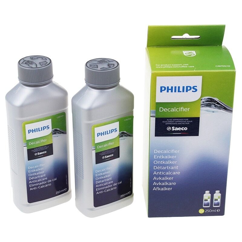 Saeco - Set von 2 Descaler (2x 250 ml) für die Espresso -Kaffeemaschine, Philips CA6700/22