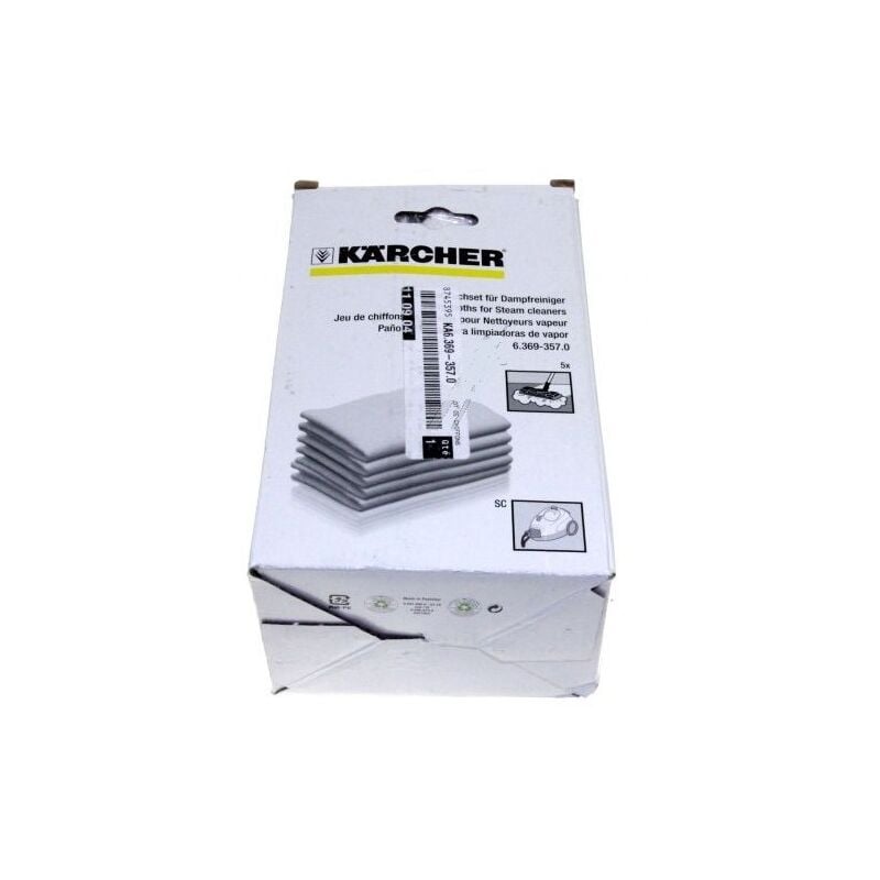 Set von 5 Wischtüchern für Karcher Dampfreiniger