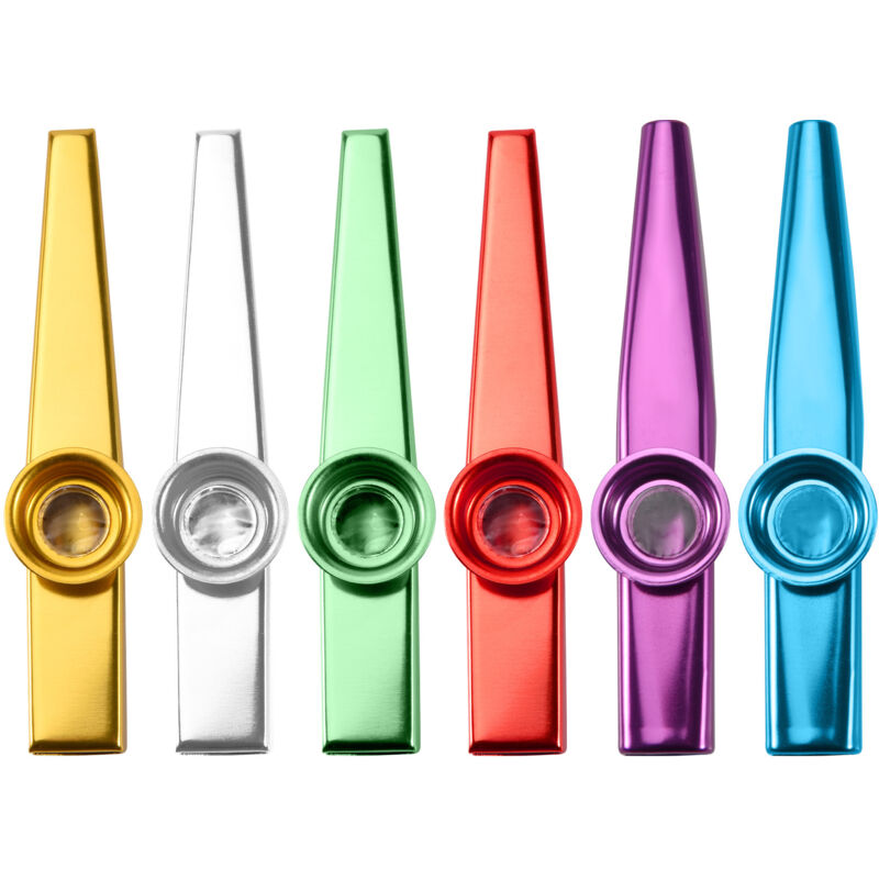 Tlily - Set Von 6 Farben Metall Kazoo Musikinstrumente Guter Begleiter für eine Gitarre Ukulele GroßEs Geschenk für Kinder Musikliebhaber