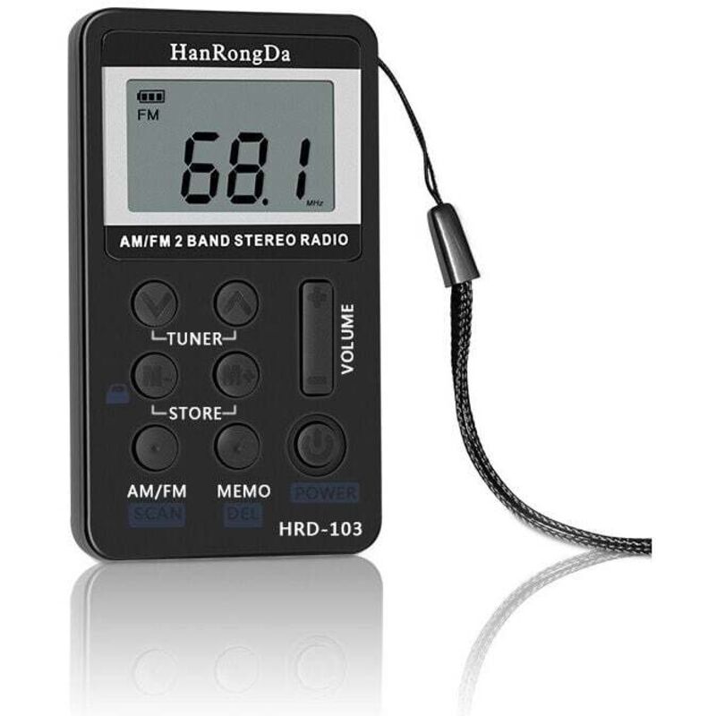 Shining house 1pc Mini Walkman de poche numérique portable am fm Radio usb rechargeable