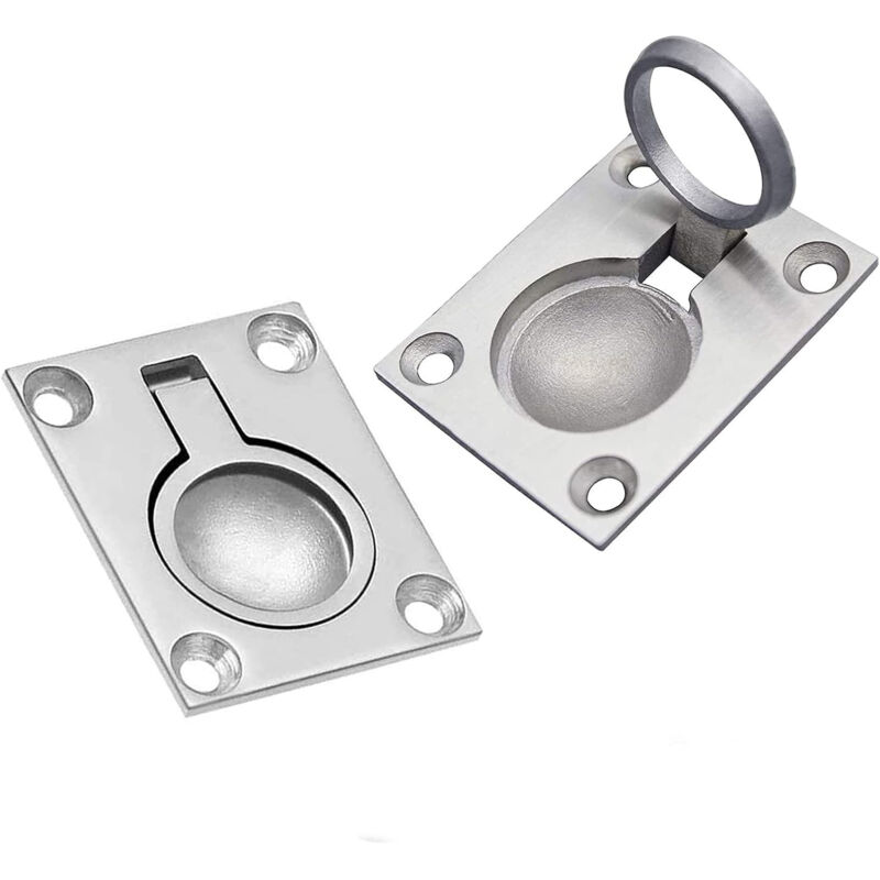 Shining House - 2 Stück Bootslukengriff, bündige Luken für Boote, Edelstahl-Marinegriff, für Marine, Yacht, Schließfach