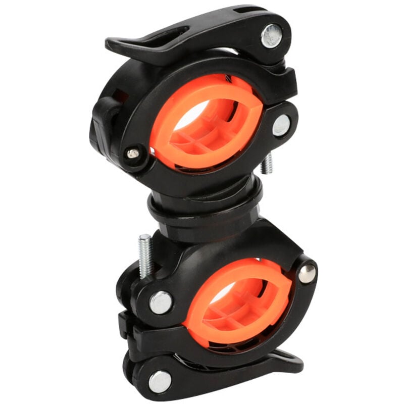 Shining House - 2 Stück Universal-Fahrrad-Taschenlampen-Clip, 360° verstellbare Fahrrad-Lichthalter, Fahrrad-Taschenlampen-Halterung,