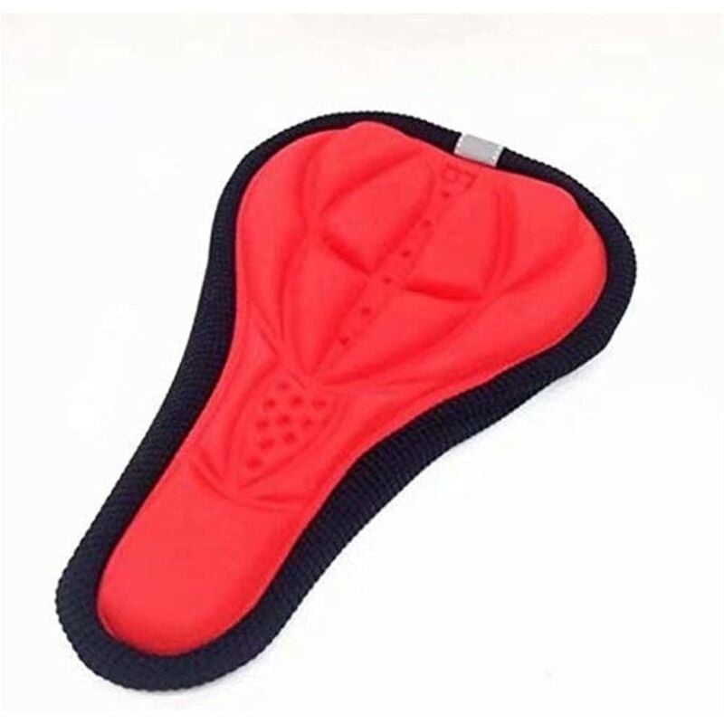 Shining House - 2er-Pack Mountainbike-Sitzbezug, 3D-belüftetes Kissen, bequemer Silikon-Sitzbezug, Kissen-Set, Fahrradzubehör (rot)