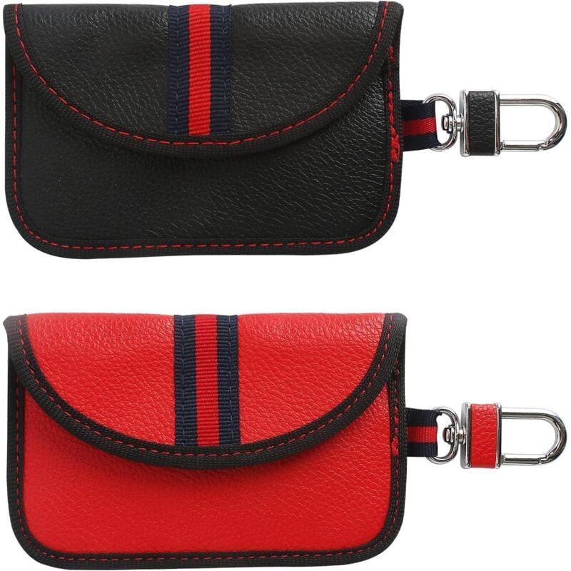2PCS Anti-RFID-Autoschlüsseletui Signalblockierende Tasche Tasche RFID-Signalblockierende Tasche Anti-RFID-Autoschlüsseletui für Fahrzeugschlüssel,