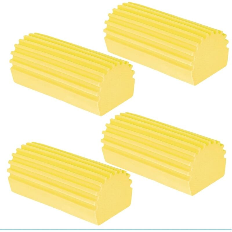 Shining House - 4er-Pack Mehrzweck-Reinigungsschwämme für Jalousien, Glas, Spiegel und mehr, praktisch, starke Wasseraufnahme, wiederverwendbar und