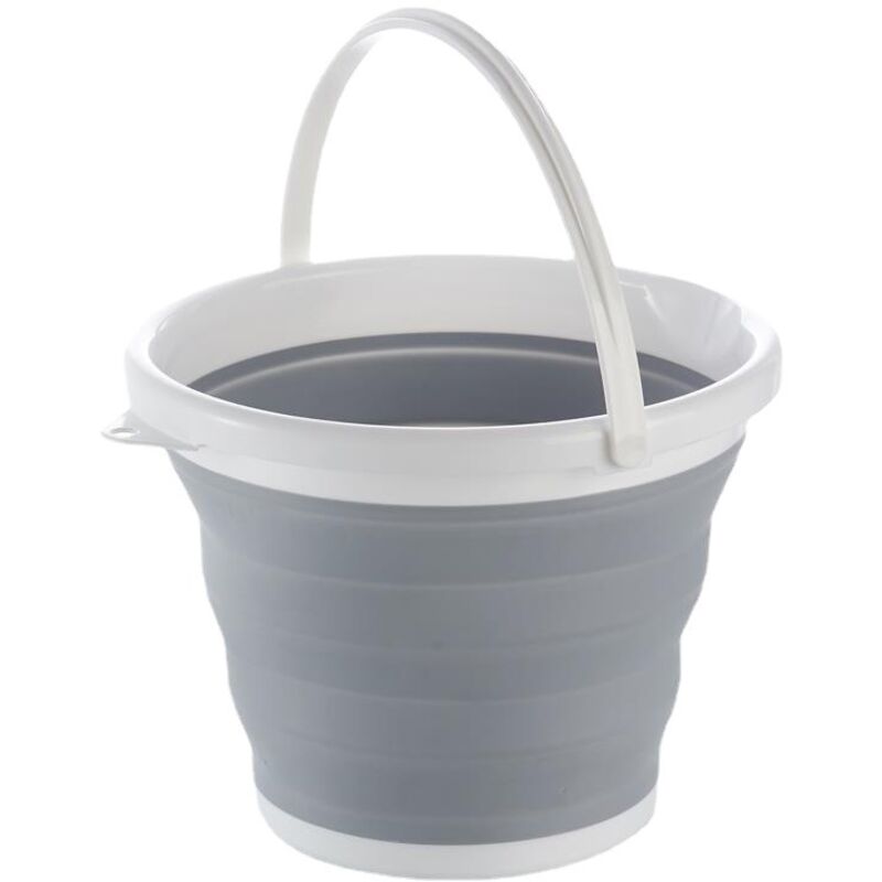 Shining House - 5 Liter faltbarer Eimer mit Deckel 5 l versenkbarer Eimer aus Silikon und Kunststoff für Camping, Angeln, Haushalt usw.