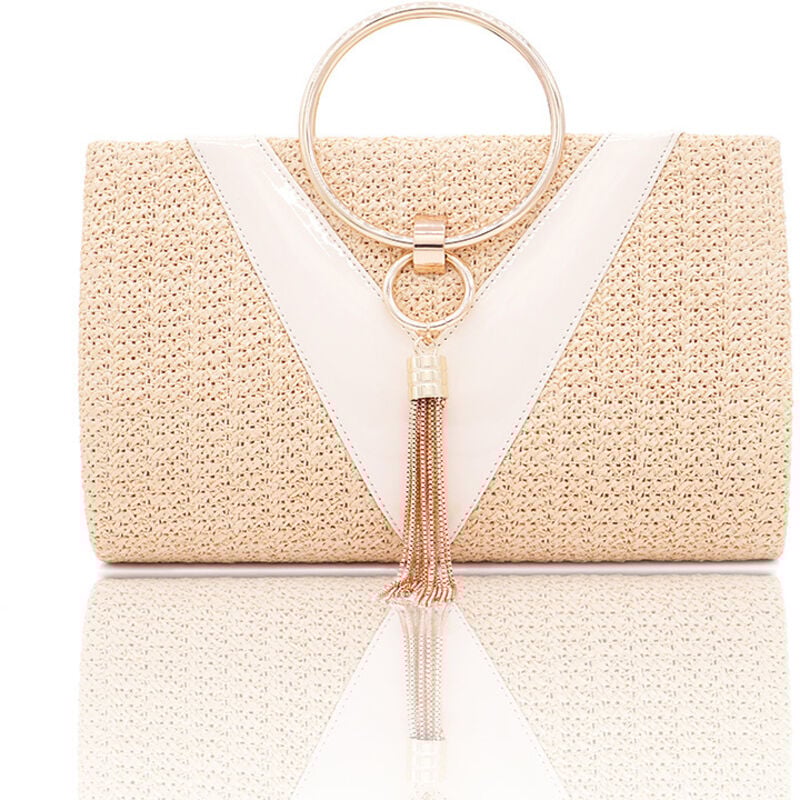 Shining House - Clutch-Kette, kleine Tasche, Griff, Handtasche, Kristall, Damen, Strass, Damen, Hochzeit, Abendessen