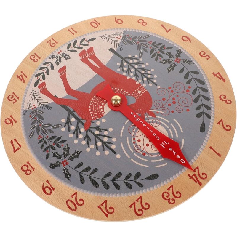 Shining House - Countdown-Kalender im Weihnachtsstil, Hirschornament, Weihnachts-Countdown-Kalender, Weihnachts-Haustür-Dekoration,