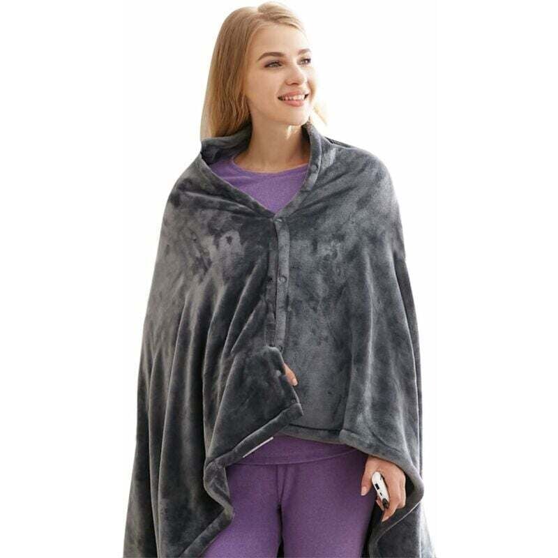 Shining House - Elektrische Heizdecke, Plüsch-elektrische Heizdecke, Heizdecke, maschinenwaschbar, Heimbüro-Nutzung (keine Stromversorgung)