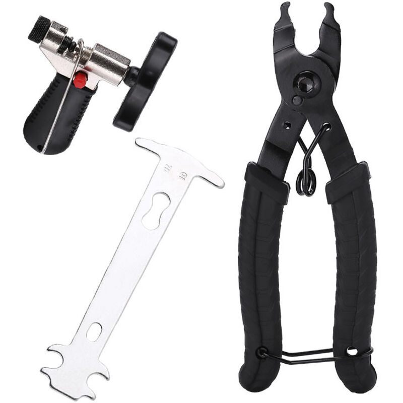 Shining House - Fahrradketten-Reparaturwerkzeug, Fahrrad-Gliederzange, Ketten-Drift-Werkzeug, Kettenprüfer, Fahrradketten-Werkzeug-Set für Ketten