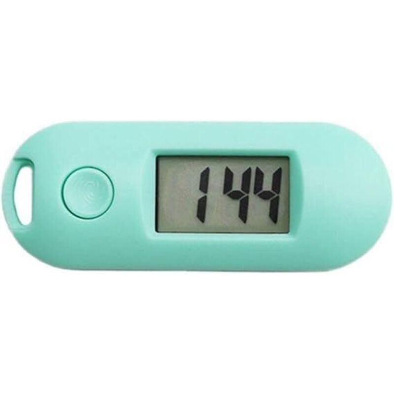 Shining House - Grüner Wecker mit Hintergrundbeleuchtung, leise und leuchtende digitale elektronische Uhr, tragbare Mini-Schlüsselanhänger-Uhr,