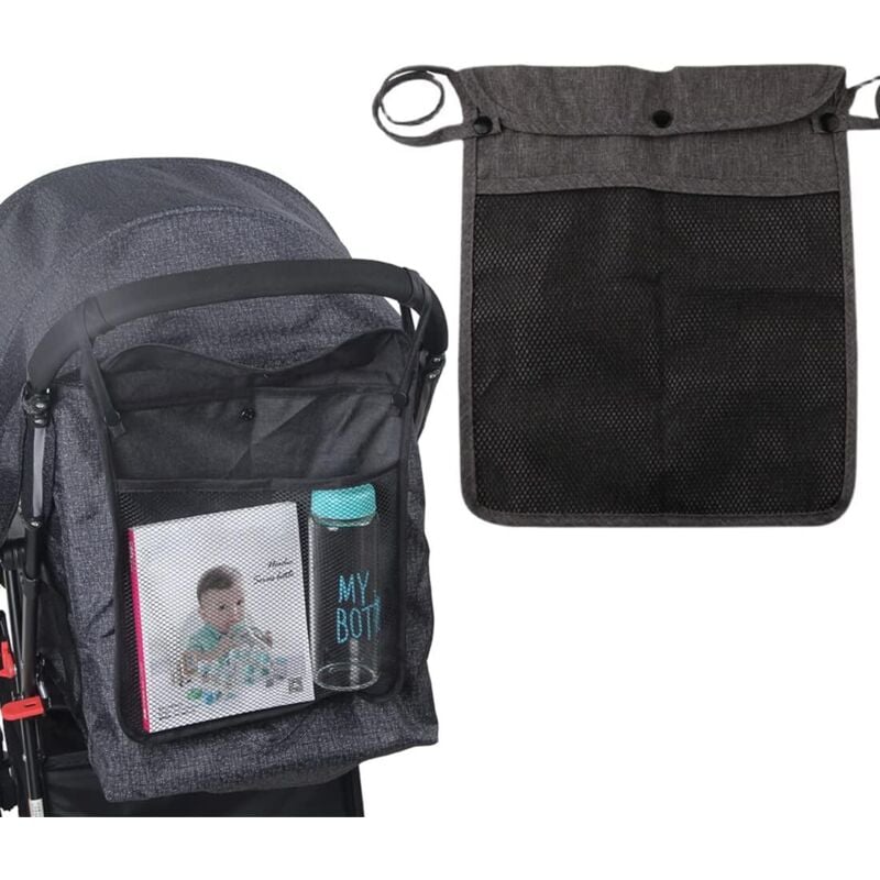 Shining House - Kinderwagen-Aufbewahrungstasche, Einkaufsnetz für Kinderwagen, Einkaufstaschen, Netztasche auf der Rückseite des Kinderwagens –
