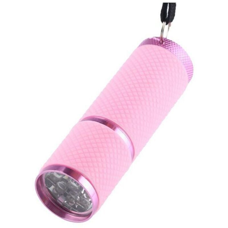 Shining House - Mini-Taschenlampe, kleine wasserdichte Taschenlampe mit Trageband, tragbare Mini-Taschenlampe (rosa)