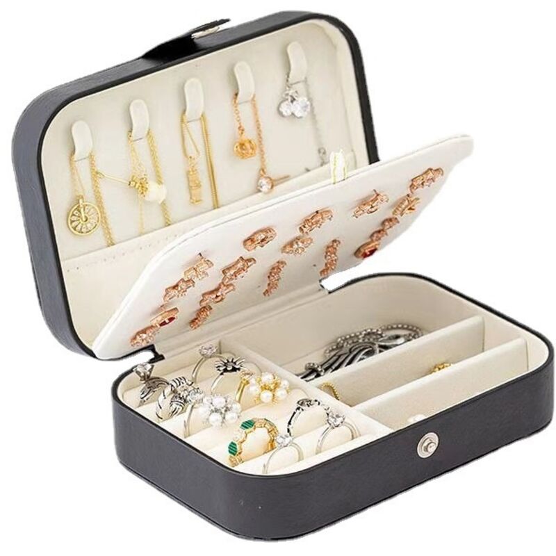 Shining House - Schmuckschatulle, Damen-Reiseschmuck-Aufbewahrungsbox, Damen-Schmuck-Aufbewahrungsbox, kleine Schmuck-Aufbewahrungsbox, kann Ringe,