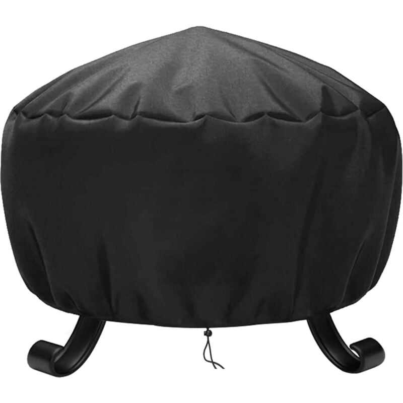 Schutzhülle für runde wasserdichte Grill-Feuerstelle, winddichte, reißfeste Feuerstellen-Abdeckung, Grill-Feuerstellen-Abdeckung,