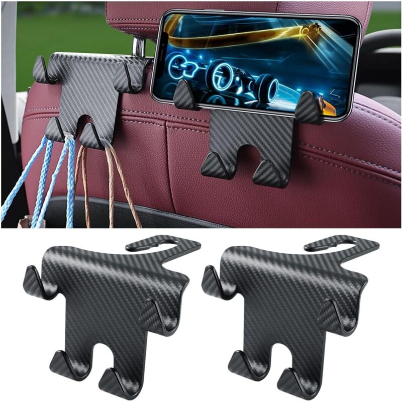 Stück Autositz-Haken, universeller Auto-Kopfstützen-Haken, Sitz-Kopfstützen-Haken, zum Aufhängen von Kleidung, Handtaschen und Einkaufstaschen