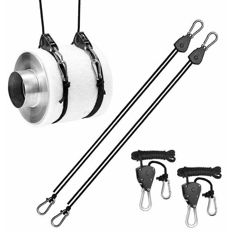 Stück Riemenscheiben-Ratschen, robuster Seil-Clip-Aufhänger, verstellbare Heberolle, Lanyard-Aufhänger für Kajak und Kanu, Boot, Bogen, Seilschloss,