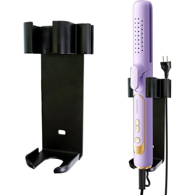 SHINING HOUSE Stück wandmontierter Lockenstab-Halter, Haarglätter-Halter, ohne Bohren, Friseur-Werkzeug-Aufbewahrung, Organizer für Friseursalon,