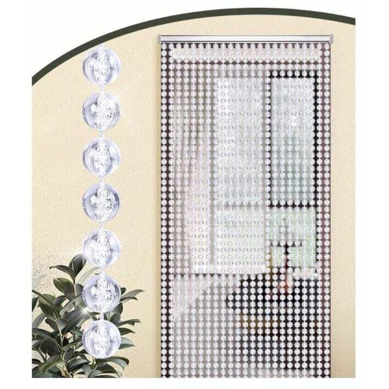 Transparenter Türvorhang mit Perlen, 80 x 180 cm - Shining House
