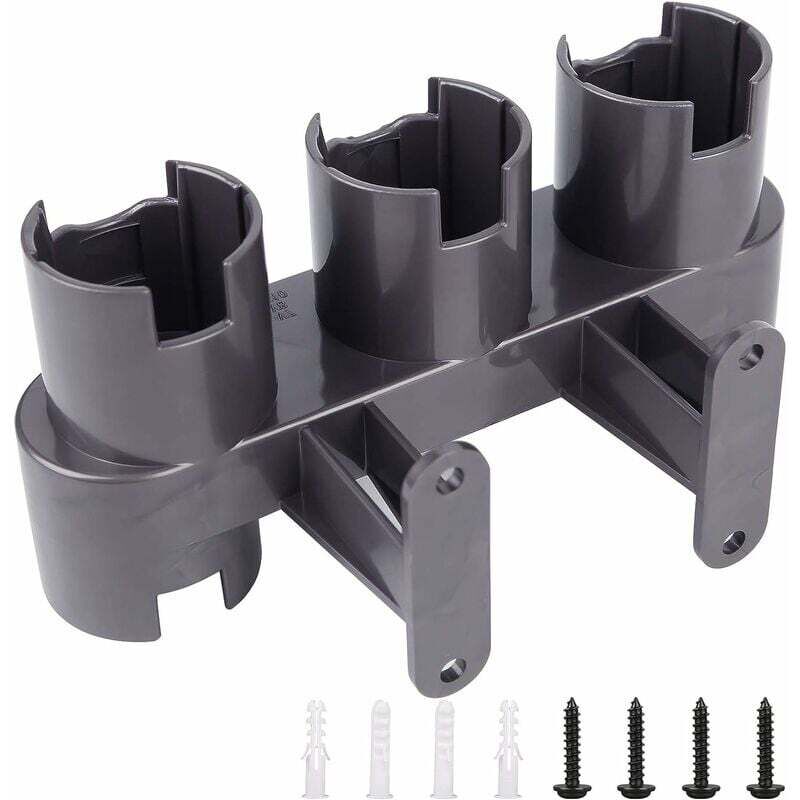 Shining House - Wandmontierte Zubehörhalterung, Adapter-Konverter-Set für Dyson V10 V8 V7, Ersatz-Befestigungshalterung für Dyson Staubsauger (grau,