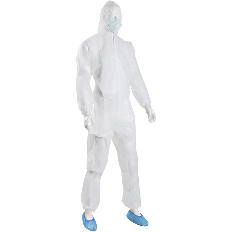 Söhngen - 1005079 Einweg-Set Schutzbekl. groß mit Overall Kleider-Größe: Unisize Weiß