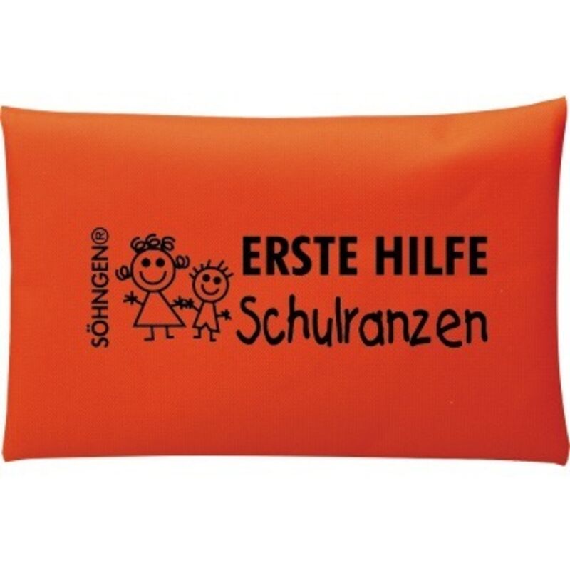 Söhngen - Erste-Hilfe Schulranzen orange Notfall-Set für Kinder