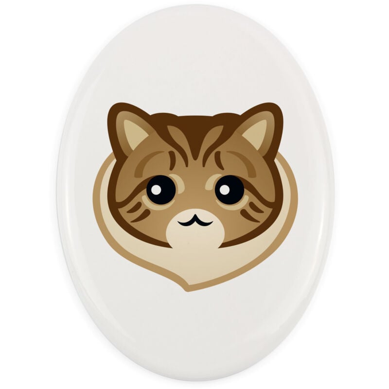 Sibirier - Keramik-Grabsteinfliese mit Grafik und Aufschrift der Marke Art-Dog