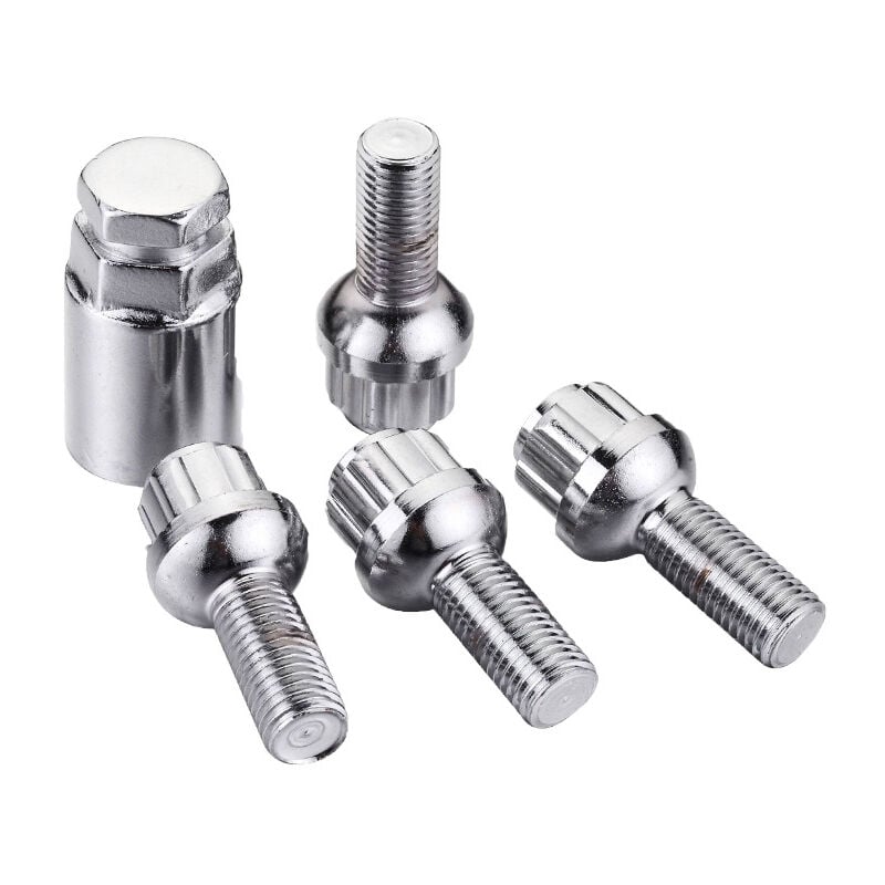 Linghhang - Sicher für Ihr Auto 05.205.03 Rad-Diebstahlsicherung Typ c, 4er Set mit 1 Adapter, Sicherheit für Felgen und Räder