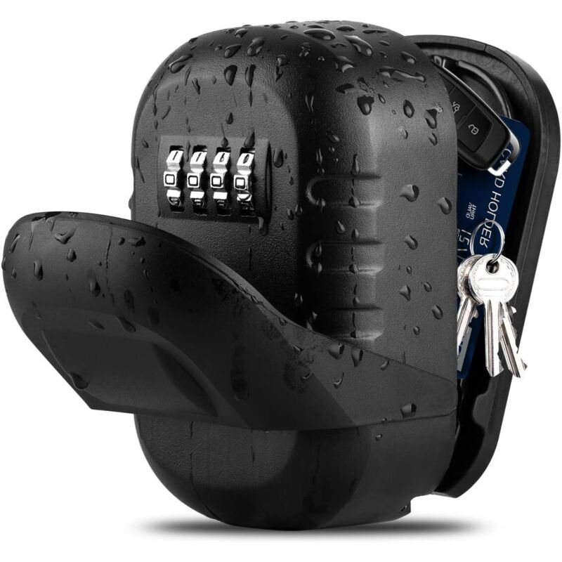 Sicherer Schlüsselkasten, großer Schlüsselkasten zur Wandmontage für den Innen- und Außenbereich mit 4-stelligem Digitalcode für Zuhause, Schule,