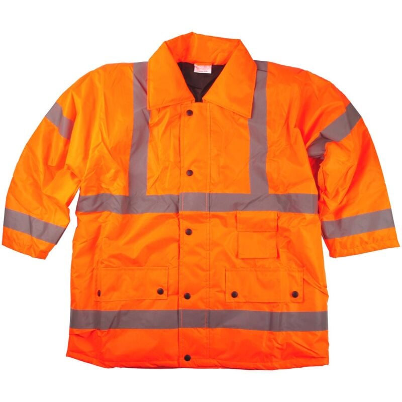 Sicherheitsjacke Warnschutzjacke L XL XXL Warnschutz Arbeitsjacke Signaljacke - XXL-orange