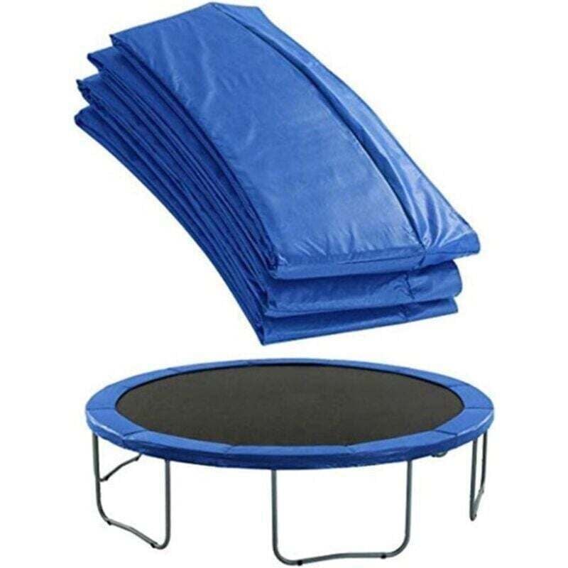 Sicherheitsmatte für Trampolin, 366 cm Durchmesser, Kantenschutz, federfest, UV-beständig und reißfest, aus PVC/PE, Trampolin-Ersatzteil, Bl