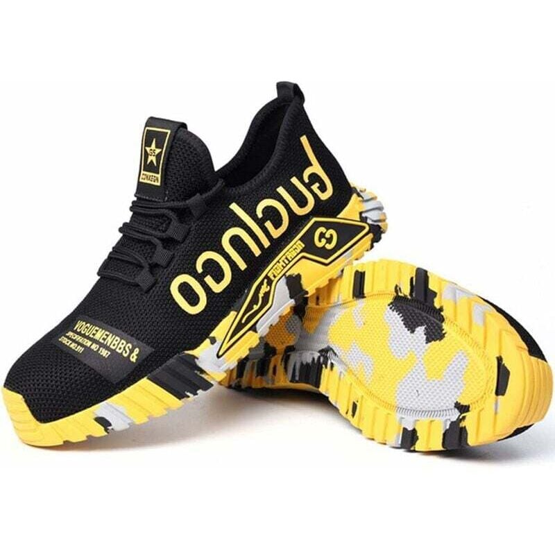 Sicherheitsschuhe für Herren, Stahlkappen-Sneaker, leichte Arbeitsschuhe, atmungsaktive Industrie-Sneaker für Damen, atmungsaktive Mesh-Sneaker,