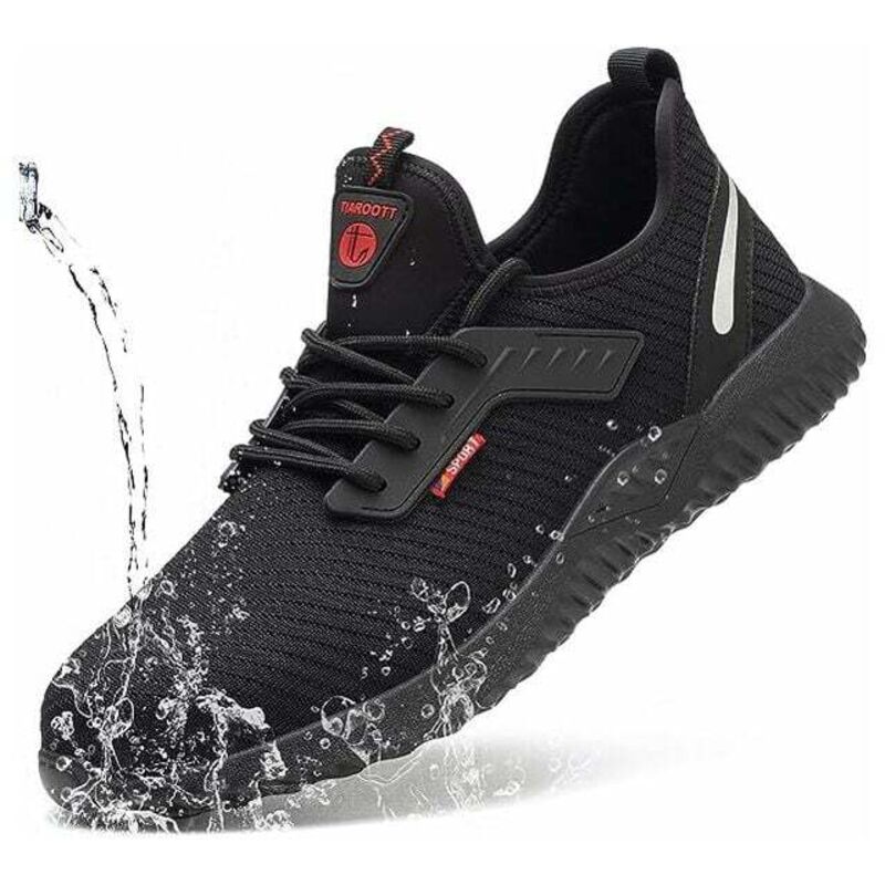 Tonchean - Sicherheitsschuhe, Herren Damen Sicherheitsschuhe Arbeitsschuhe Stahlkappe Ultraleichter und Unzerstörbarer Schutz Atmungsaktiv Unisex