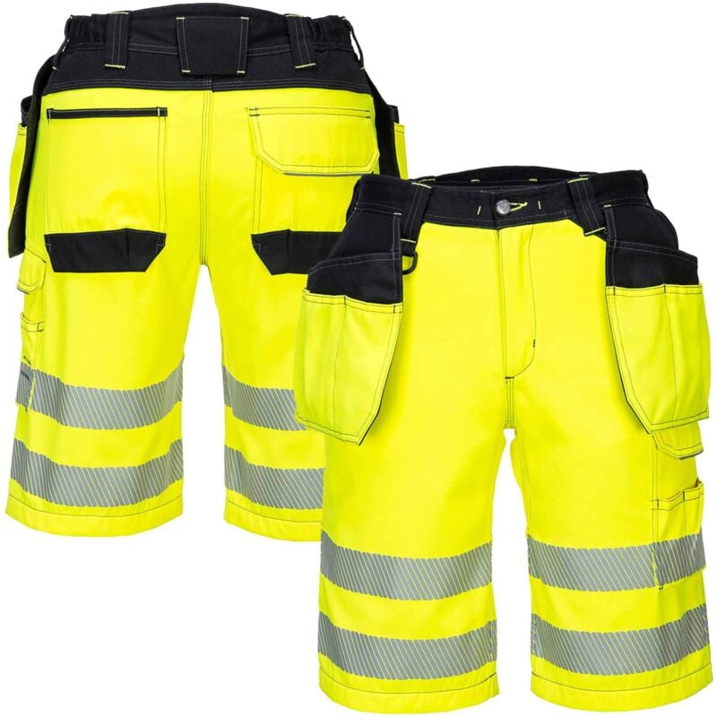 Kurze Warnschutz-Arbeitshose PW3 y 40