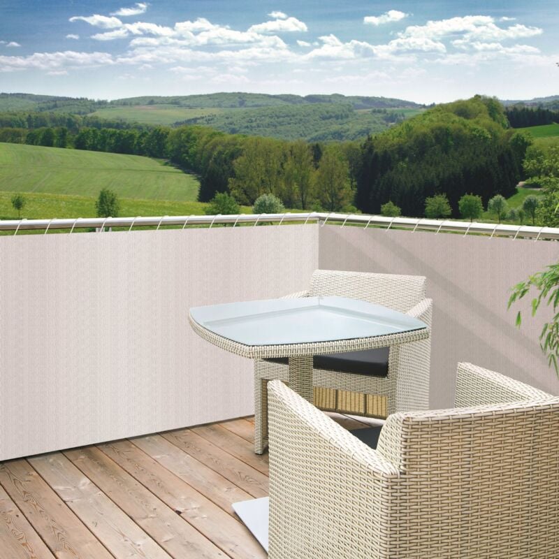 Windhager - Sichtschutzzaun weiß 0,9 x 5 Meter