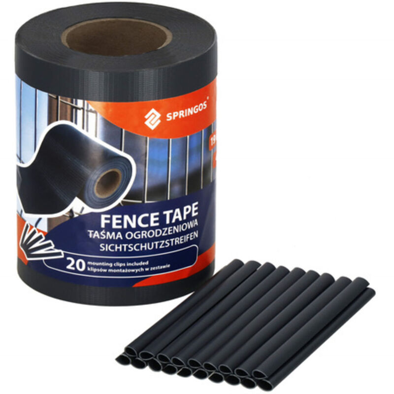Sichtschutzstreifen 35 Meter mit 20 Clips für Gartenzaun Doppelstabmatten