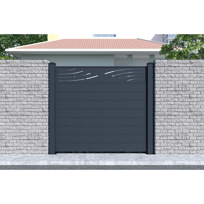 Casanoov - Sichtschutzzaun aus Aluminium veleta 190 x 170 cm Grau