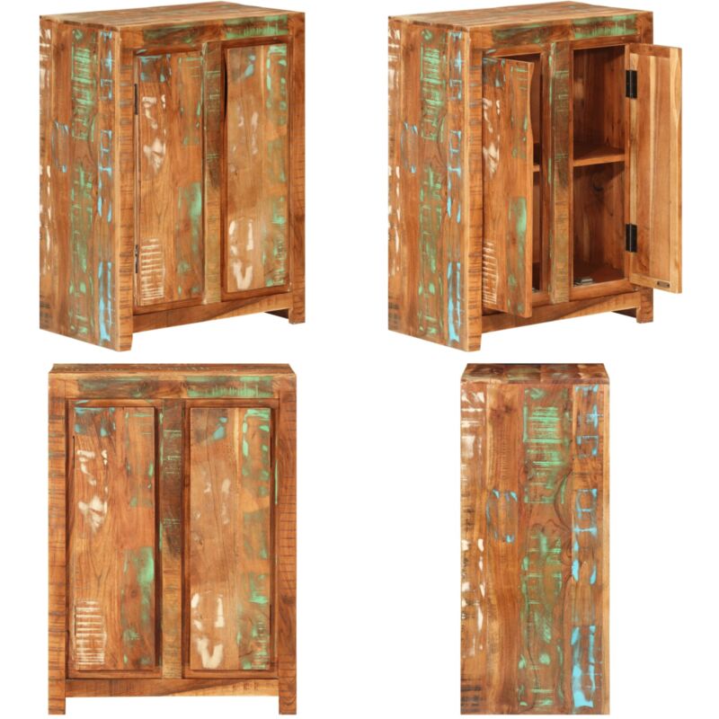 Sideboard 55x33x75 cm Altholz Massiv - Holz Sideboard - Vintage Sideboard - Wohnzimmer Sideboard - Retro Sideboard - Massives Altholz - Home & Living