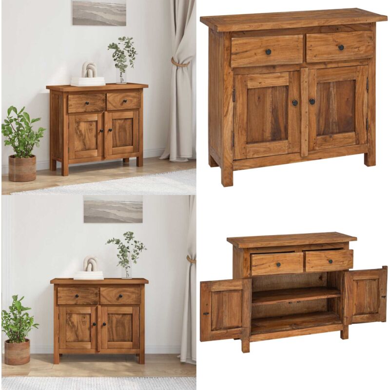 Sideboard Massives Mahagoniholz 75x30x65 cm - Mahagoniholzmöbel - Vintage Sideboard - Antik Sideboard - Wohnzimmer Dekoration - Handgefertigtes Möbel