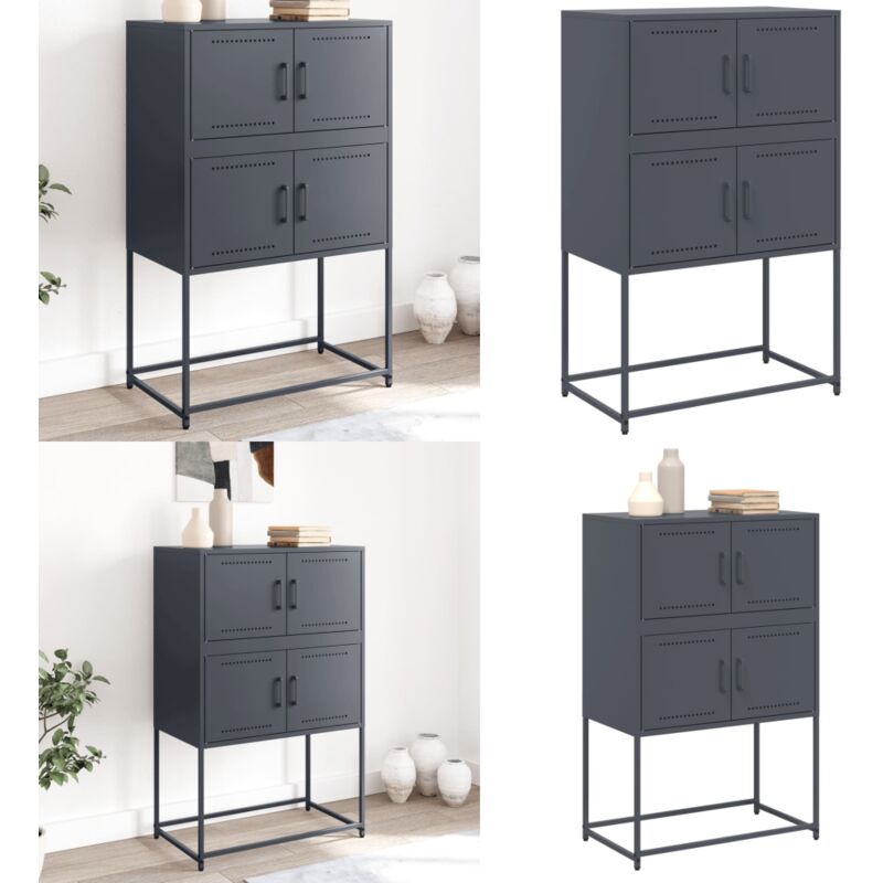 Vidaxl - Sideboard Anthrazit 68,5x38,5x107 cm Stahl - Industrielles Sideboard - Sideboard Metall - Sideboard Anthrazit - Schreibtisch Sideboard