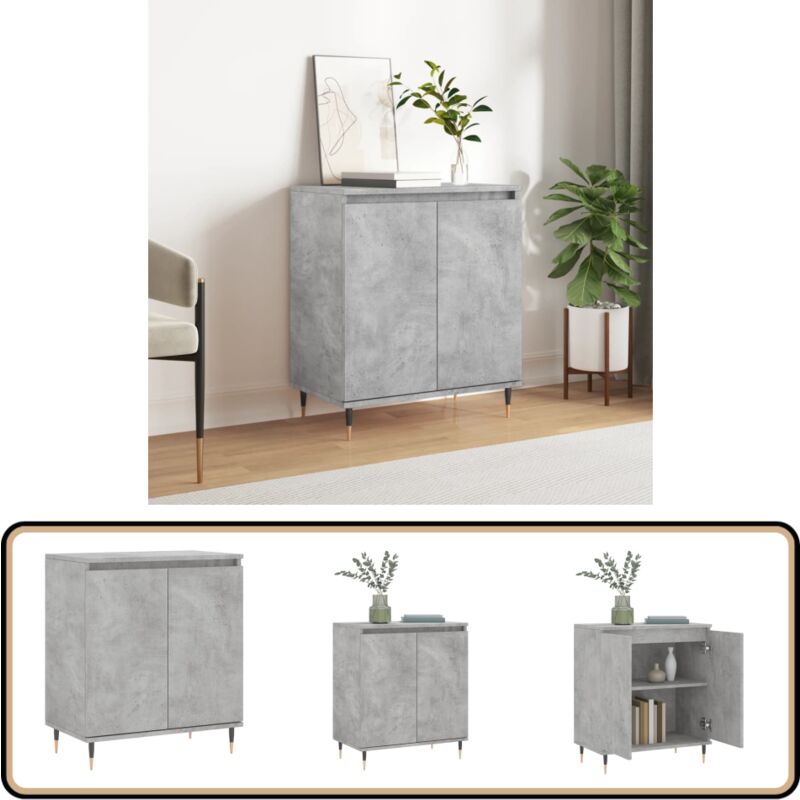 Sideboard Betongrau 60x35x70 cm Holzwerkstoff - Sideboard - Wohnwand - Regal - Wohnzimmermöbel - Grau Sideboard